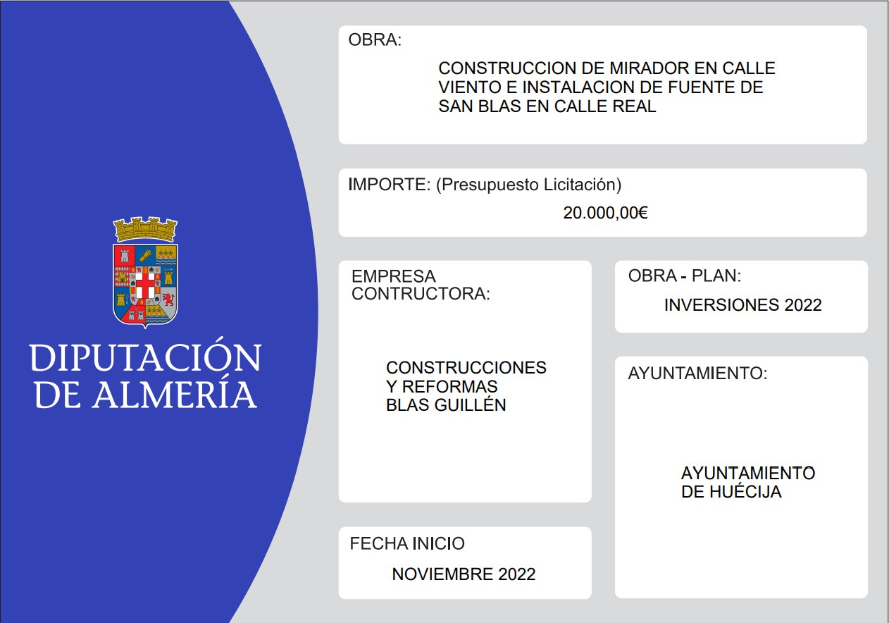 ASISTENCIA ECONOMICA DE LA EXCMA. DIPUTACION DE ALMERÍA PARA INVERSIONES MUNICIPALES